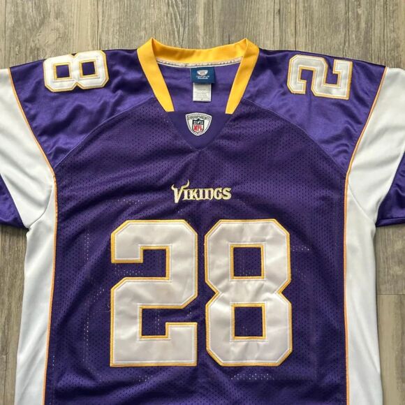 Vintage NFL Adrian Peterson On Field Cut & Sewn Reebok Vikings Jersey Size 48 - Picture 3 of 6